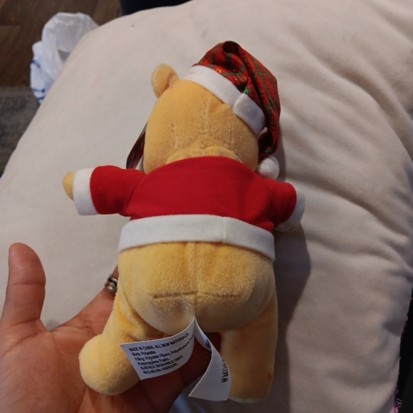Disney Christmas Winnie The Pooh 8" Plush Figure NEW READ - Picture 5 of 7